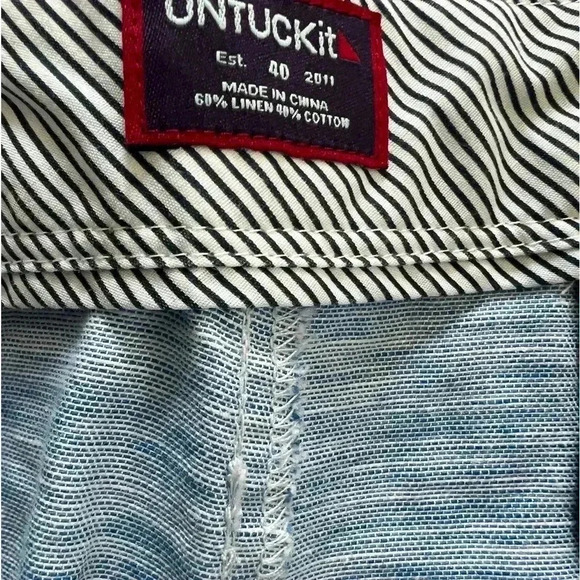UNTUCKit Linen Blend Flat Chino Shorts Bundle 2 Pair Men’s Size 40 - Picture 4 of 4